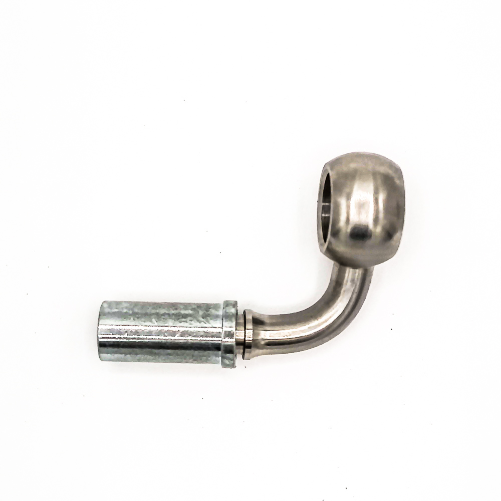 G109003-11 Crimped Banjo Hose End 90° | -03 | 10MM - 3/8 - Image 1