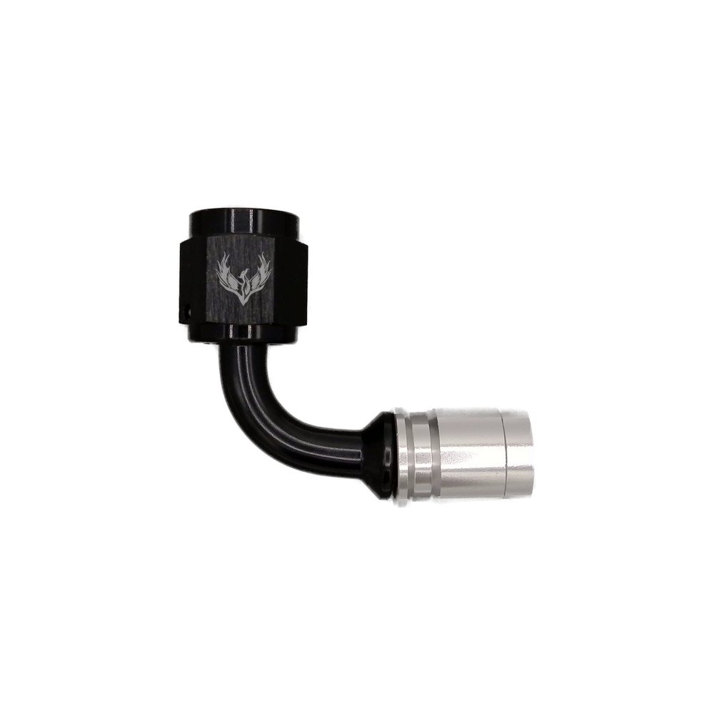 J7490-35 PTFE Crimped Non Swivel Hose End -06 | 90° - Image 1